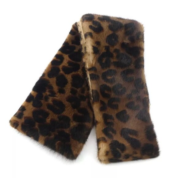 Auth LOUIS VUITTON Muffler Scarf Tippet Brown Fur - Picture 3 of 16